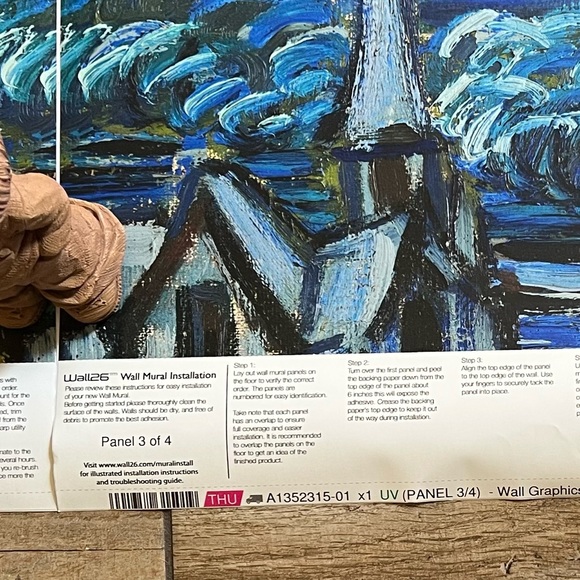 VAN GOGH Starring Night 4 Piece Wall ART - Picture 4 of 12